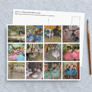 Cartão Postal Edgar Degas - Seleção de Obras-Primas de Bailarina