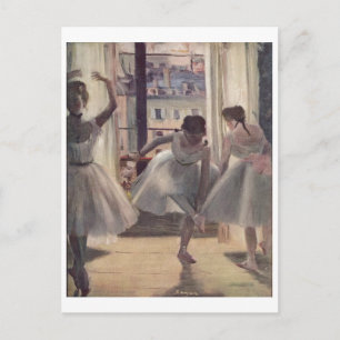 Cartão Postal Edgar Degas - Três Dançarinos na Sala de Prátic