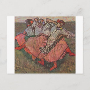 Cartão Postal Edgar Degas - Três Dançarinos Russos 1895 Pastel
