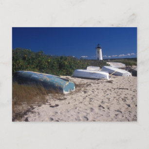 Cartão Postal Edgartown Lighthouse e Beach