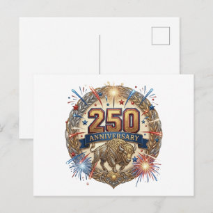 Cartão Postal Edição Comemorativa de 250 Anos do Búfalo American