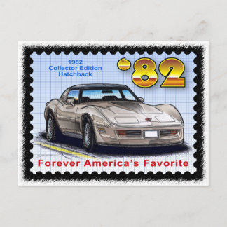 Cartão Postal Edição Especial de 1982 Corvette