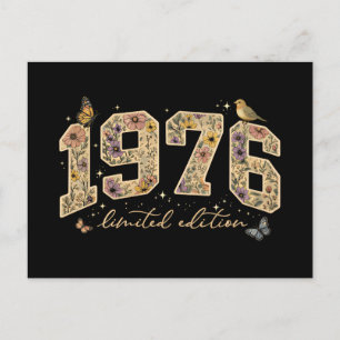 Cartão Postal Edição Limitada de 50º Aniversário Floral de 1976