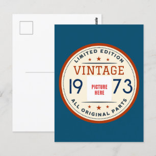 CARTÃO POSTAL EDIÇÃO LIMITADA DE ANIVERSÁRIO COM FOTO PERSONALIZ