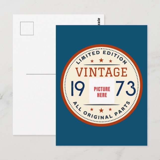 CARTÃO POSTAL EDIÇÃO LIMITADA DE ANIVERSÁRIO COM FOTO PERSONALIZ (Frente/Verso)