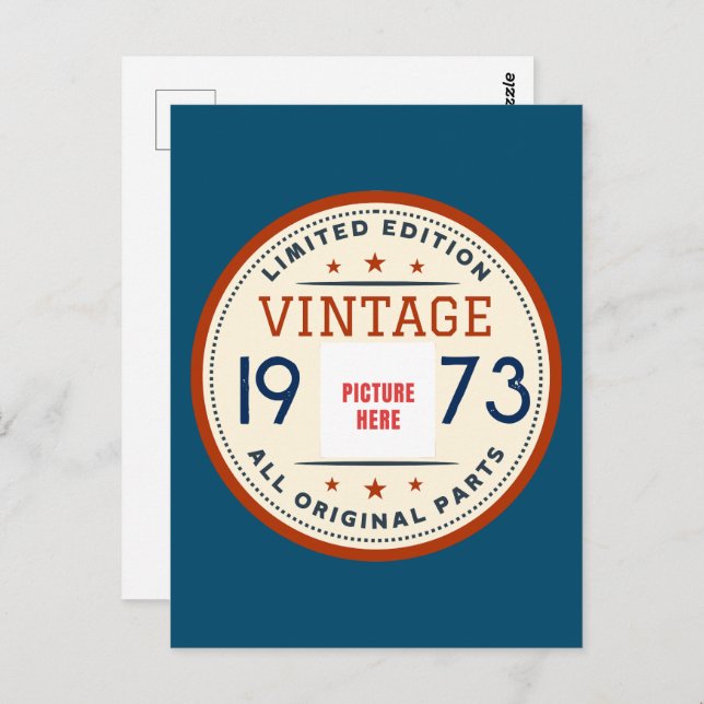 CARTÃO POSTAL EDIÇÃO LIMITADA DO ANO DE ANIVERSÁRIO DE FOTO PERS (Frente/Verso)