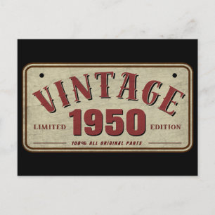 Cartão Postal Edição Limitada Vintage 1950 Todas as Peças Origin