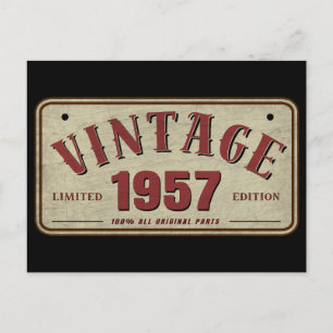 Cartão Postal Edição Limitada Vintage 1957 Todas as Peças Origin