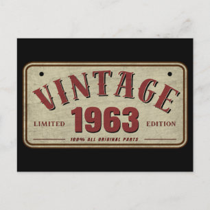 Cartão Postal Edição Limitada Vintage 1963 Todas as Peças Origin