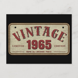 Cartão Postal Edição Limitada Vintage 1965 Todas as Peças Origin