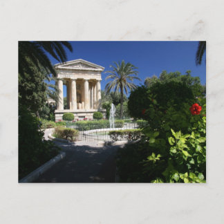 Cartão Postal Edifício antigo Valletta Malta no parque