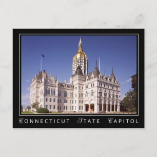 Cartão Postal Edifício Capitólio Estatal de Connecticut em Hartf