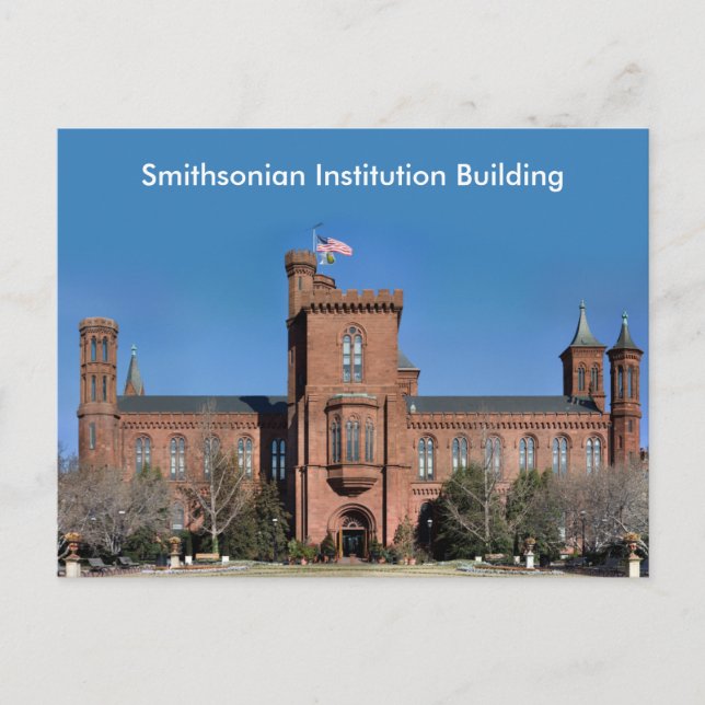 Cartão Postal Edifício da Instituição Smithsonian em Washington, (Frente)
