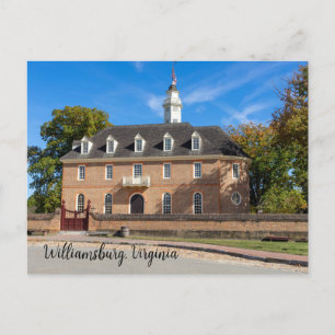 Cartão Postal Edifício de capitais em Colonial Williamsburg