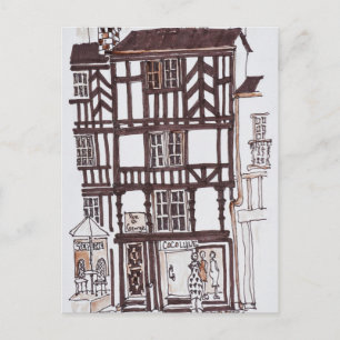 Cartão Postal Edifício de Enxaimel   Rennes, Bretanha, França
