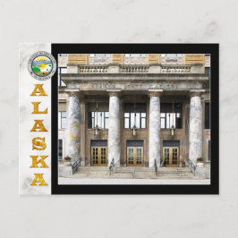 Cartão Postal Edifício do Capitólio Estadual do Alasca em Juneau
