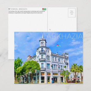 Cartão Postal Edifício do Conselho Municipal, Sukhum, Abkhazia V