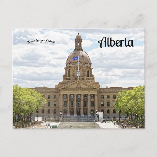 Cartão Postal Edifício do Legislativo de Alberta Alberta Canadá (Frente)
