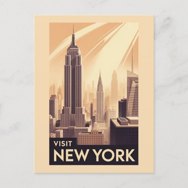 Cartão Postal Edifício Empire State Viagem pelo Nova York Antigo (Frente)