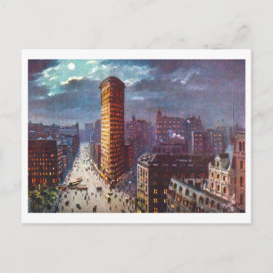 Cartão Postal Edifício Flatiron antigo em Nova York