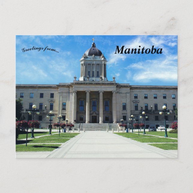 Cartão Postal Edifício Legislativo de Manitoba Manitoba Canadá (Frente)