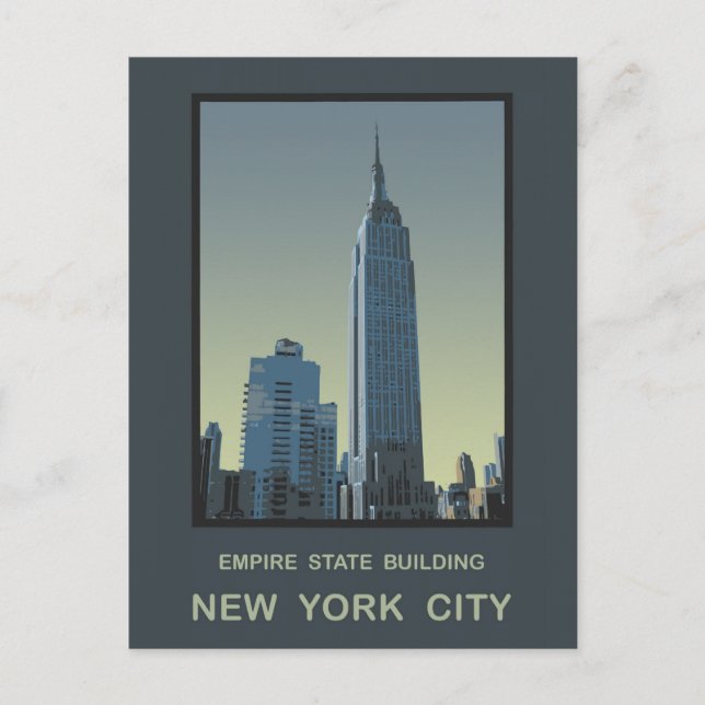 Cartão Postal Edifício Nova Iorque Empire State (Frente)