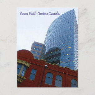 Cartão Postal Edifícios Antigos e Novos no Centro de Vieux Hull