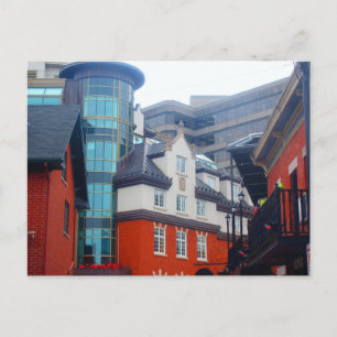 Cartão Postal Edifícios Antigos e Novos no Centro de Vieux Hull