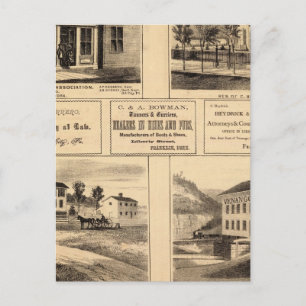 Cartão Postal Edifícios, Cidade de Petróleo, Franklin, Fazenda