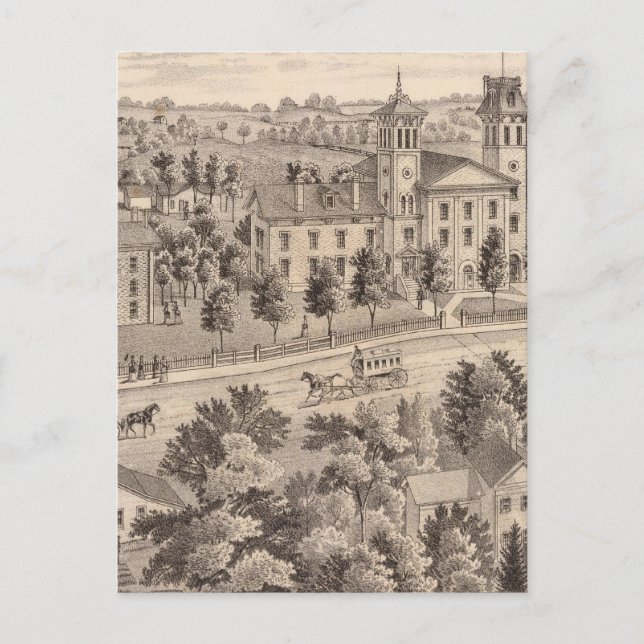 Cartão Postal Edifícios da Escola Normal do Norte de Indiana (Frente)