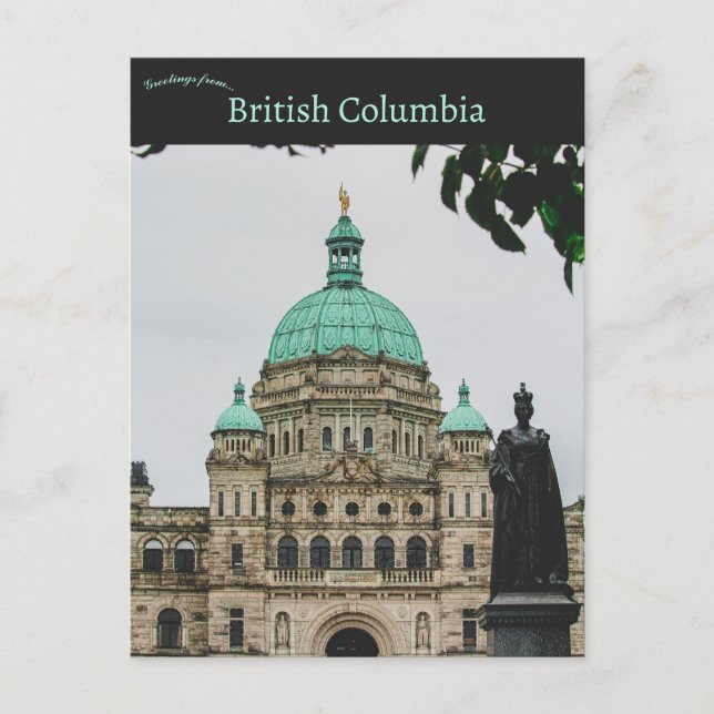 Cartão Postal Edifícios do Parlamento da Colúmbia Britânica Cana (Frente)