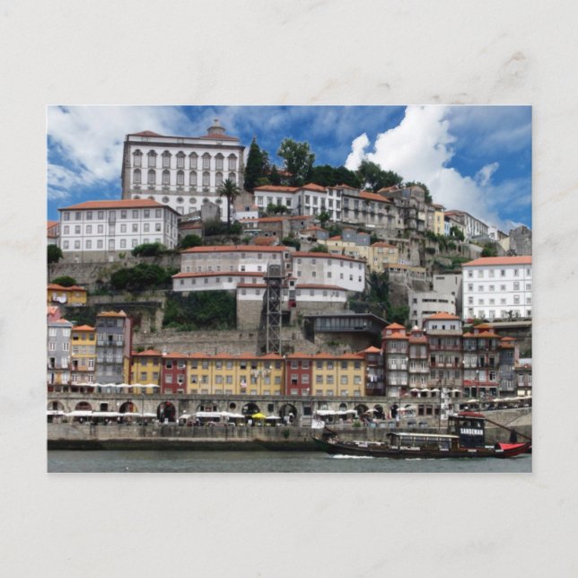 Cartão Postal Edifícios do Porto típicos de Portugal (Frente)