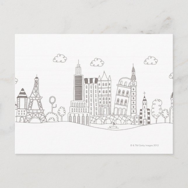 Cartão Postal Edifícios Famosos (Frente)
