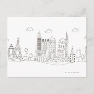 Cartão Postal Edifícios Famosos