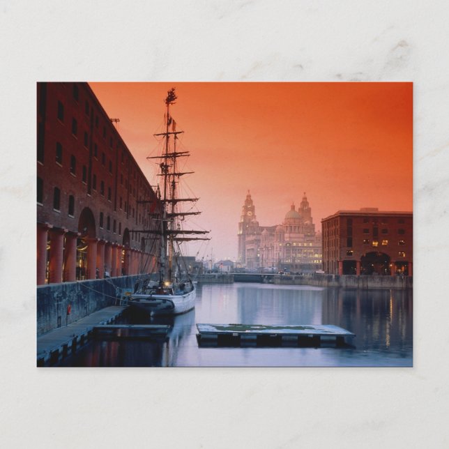 Cartão Postal Edifícios hepáticos do Complexo Albert Dock, Liver (Frente)