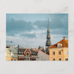 Cartão Postal Edifícios históricos no Velho Riga, Letônia