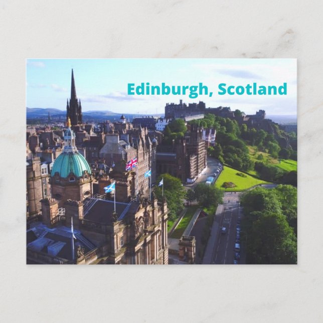 Cartão Postal Edimburgo, Escócia Belos Edifícios Históricos (Frente)