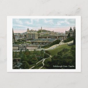 Cartão Postal Edimburgo, Escócia do Castelo Vintage