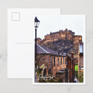 Cartão Postal Edimburgo Escócia Linda Paisagem Petrolífera