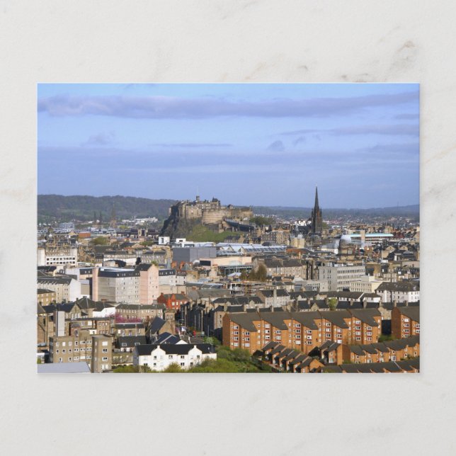 Cartão Postal Edimburgo, Escócia. Uma visão central (Frente)