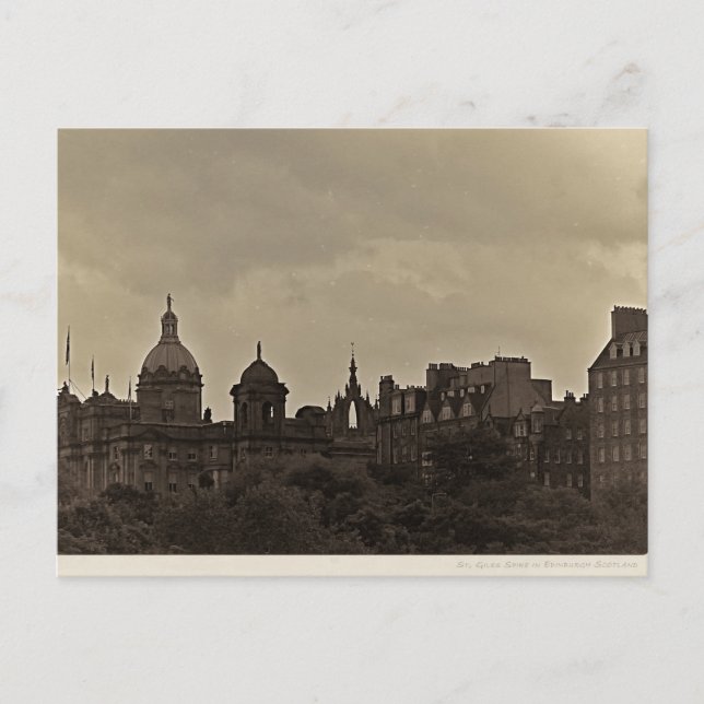 Cartão Postal Edimburgo - milha real (Frente)