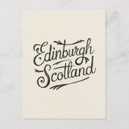 Cartão Postal Edinburgh Scotland Hand desenhado