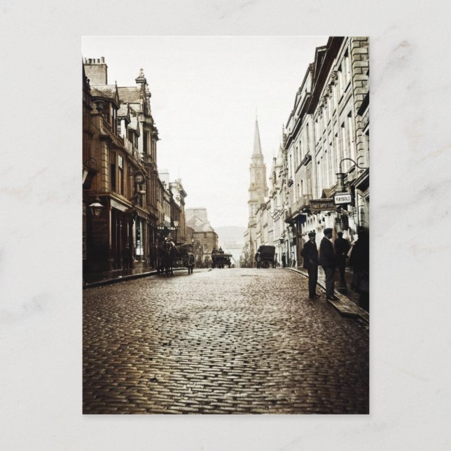 CARTÃO POSTAL EDINBURGH SCOTLAND MAYBOLE STREET SCENE 1910 (Frente)
