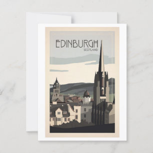 Cartão Postal Edinburgh Scotland Retro Vintage Inspirado