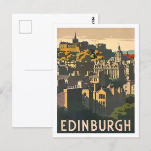 Cartão Postal Edinburgh Scotland Vintage Famosa Viagem