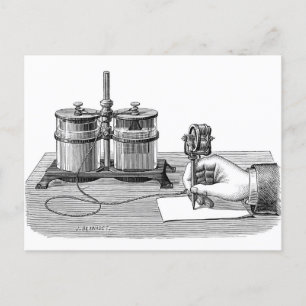 Cartão Postal Edison Antique Steampunk Writer