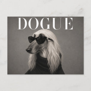 Cartão Postal Editorial de Moda de Luxo com Afghan Hound
