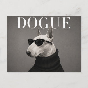 Cartão Postal Editorial de Moda de Luxo do Bull Terrier