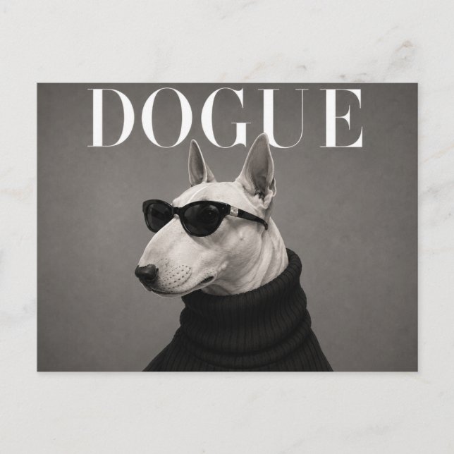 Cartão Postal Editorial de Moda de Luxo do Bull Terrier (Frente)
