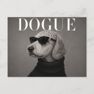 Cartão Postal Editorial de Moda de Luxo do Goldendoodle
